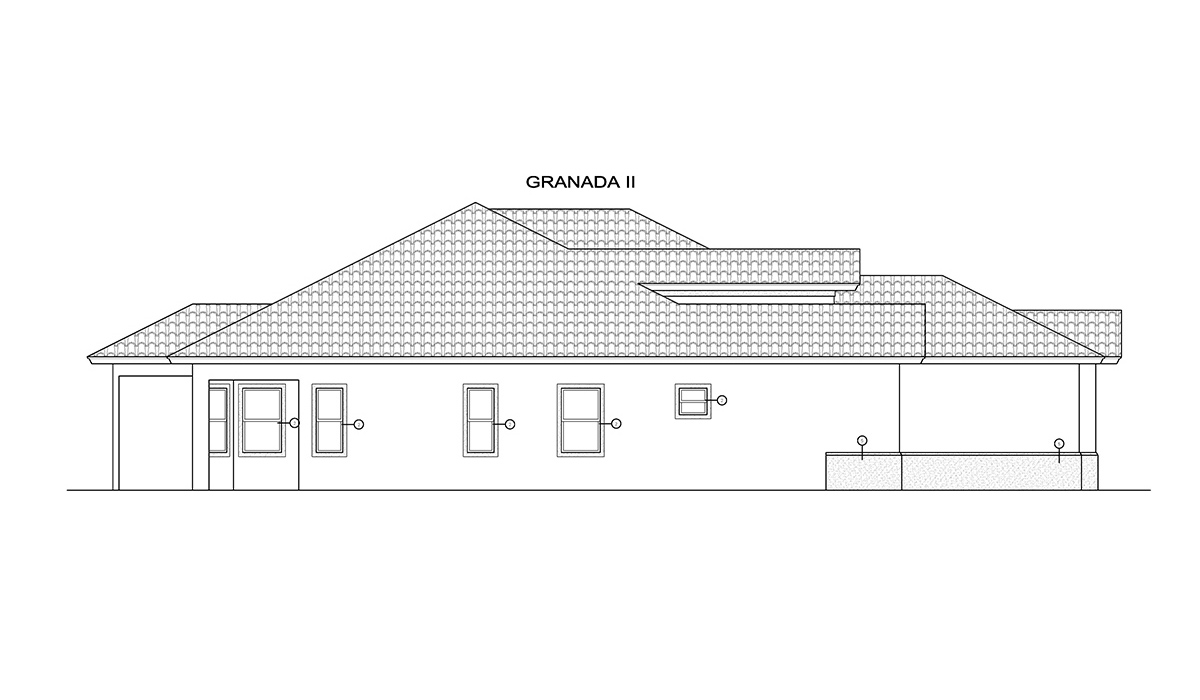 D1-3466 Granada Duplex Left Elevation